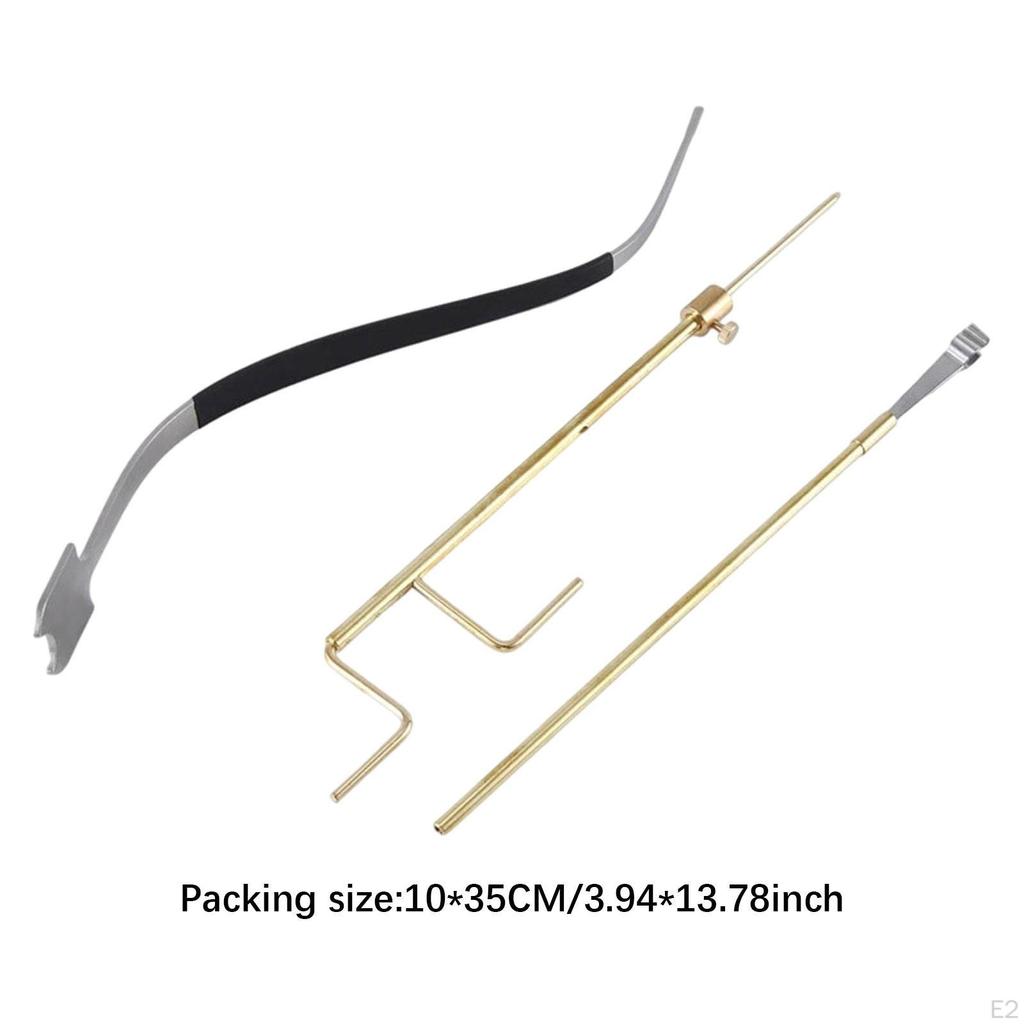 3 Pieces Cello Sound Post Tools Accessories,Luthier Install Repair Tool Kit,Retriever Clip and