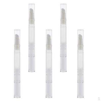 5 Ml Pens Empty Nail Oil Pen with Brush Tip, Cosmetic Container Applicators Liquid Tube Choose Color
