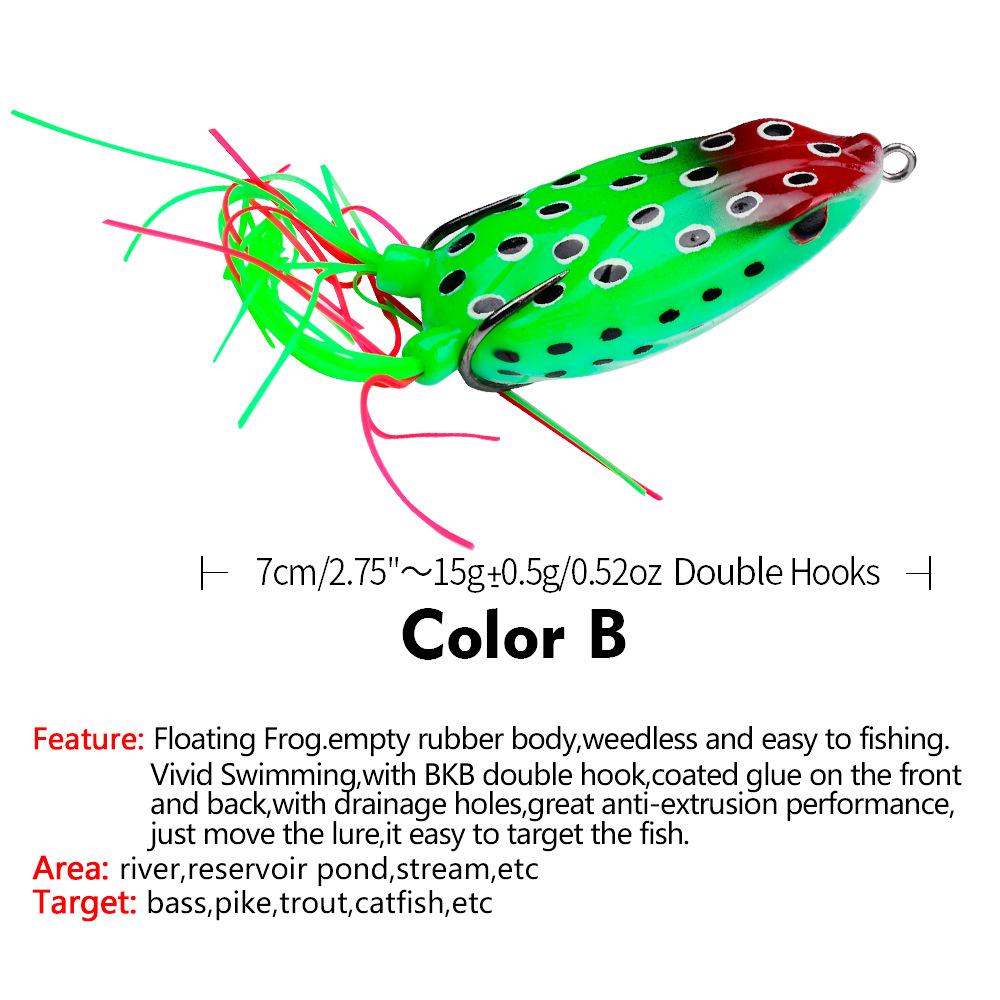 Thunderfrog Simulation Lure Bait 7cm 15g Floating Water Thunderfrog Black Fish Black Pit Long-range Floating Water Frog Bait Fake Bait