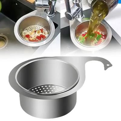 Acero Inoxidable Cocina Cisne Fregadero Colador Cesta Colgante Desagüe de Desperdicios Cesta Filtro Escurridor de Frutas Verduras Almacenamiento Soporte para Esponjas