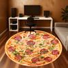 1ks Pepperoni pizza Kulatá podložka na židli Koberec - Protiskluzová podložka na podlahu do kanceláře, ložnice a interiéru c1118209