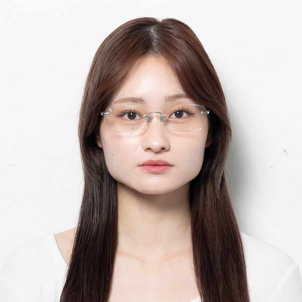 [MODERN CLASSIC] Modern Classic Rimless Sunglasses, UV Protection, Clear Lenses, Fashion Glasses, UV Protection, Unisex, Korean Fashion, Modakura,