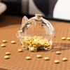 Transparent Coins Saving Box Cartoon Glass Money Jar Multi-purpose Piggy Money Bank  Home Storage