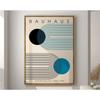 Mid Century Bauhaus Poster Geometric Wall Art Canvas Prints Living Room Bedroom Bright Colourful Artwork for Home Decor