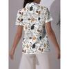 Women's Full-Body Animal Print Button-Up Shirt Short-Sleeve Collar Blouse Casual Daily Wear Spring Summer Fall Non-Matching Styl
