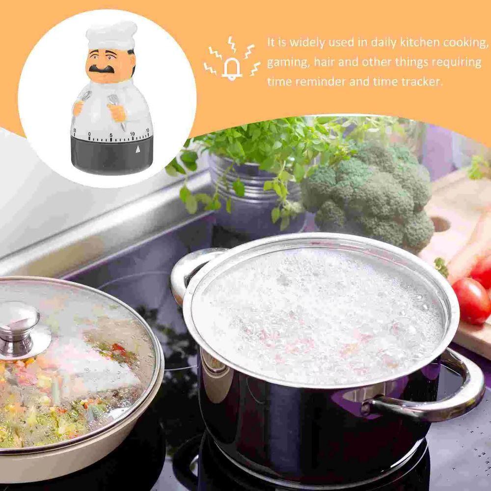 Chef Shaped Kitchen Timer Cartoon Cooking Baking Helper Cooking Time Manager Clock  Shower