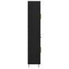 Highboard Black Oak Effect 69.5 x 34 x 180 cm Engineered Wood