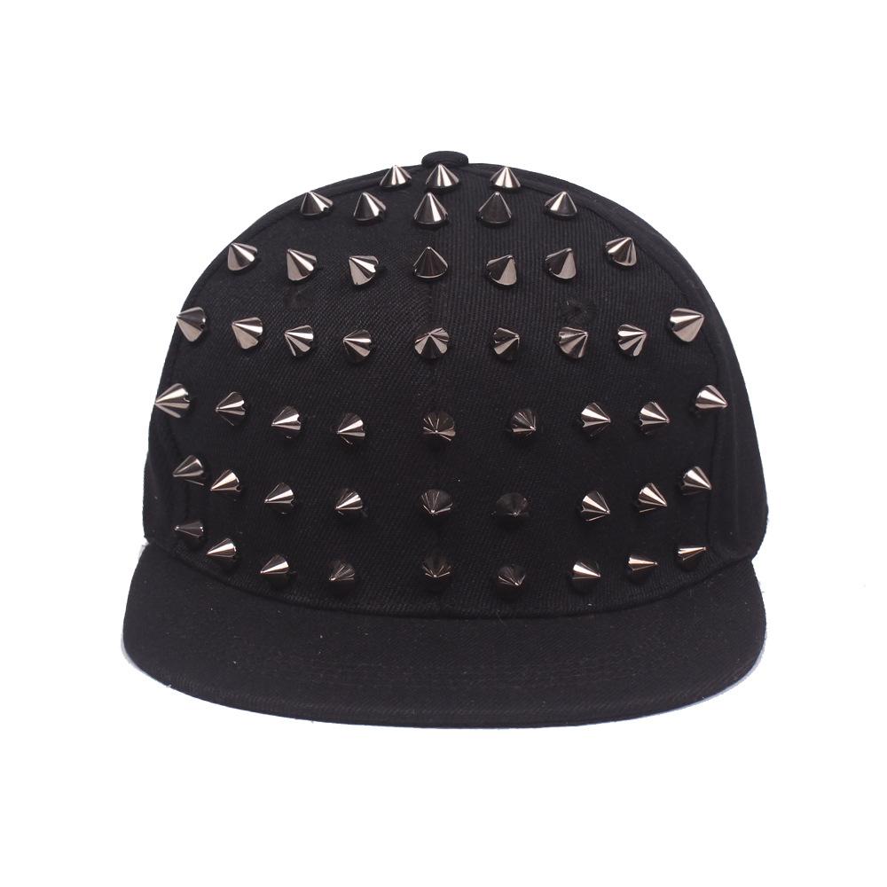Men and Women's Rivet Flat Hat, Punk Rock, Hip Hop Stud Baseball Caps, Male, Female, Youth, Teenagers, Boys, Girls