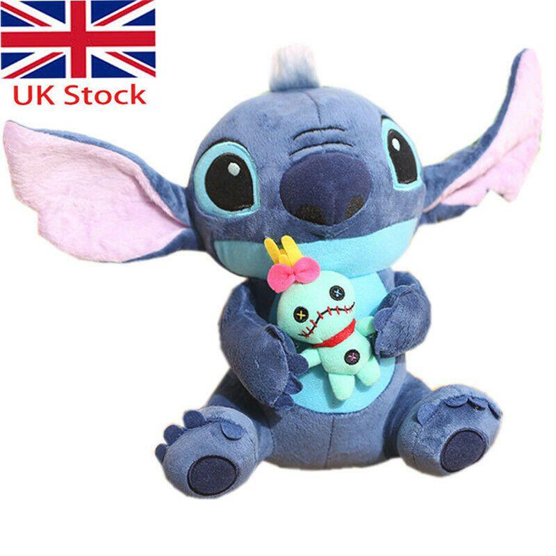 25cm/9.6in Disney Stitch Pluszowa Miękka Zabawka Wypchana Lalka Boże Narodzenie Dzieci Prezent