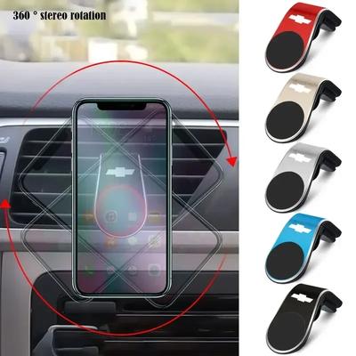Magnetisk Mobilhållare för Bil Luftutblåsmontering Interiört Tillbehörsfäste Ny för Chevrolet Spark Sonic Camaro Volt Bolt Trax Malibu