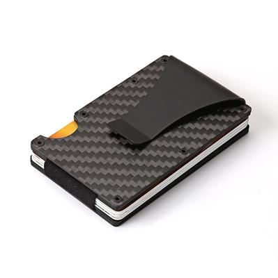 Peněženka Fiber Držák kreditních karet Nový design Minimalistický blokovací Tenký kovový držák karty Anti Protect Clip pro muže