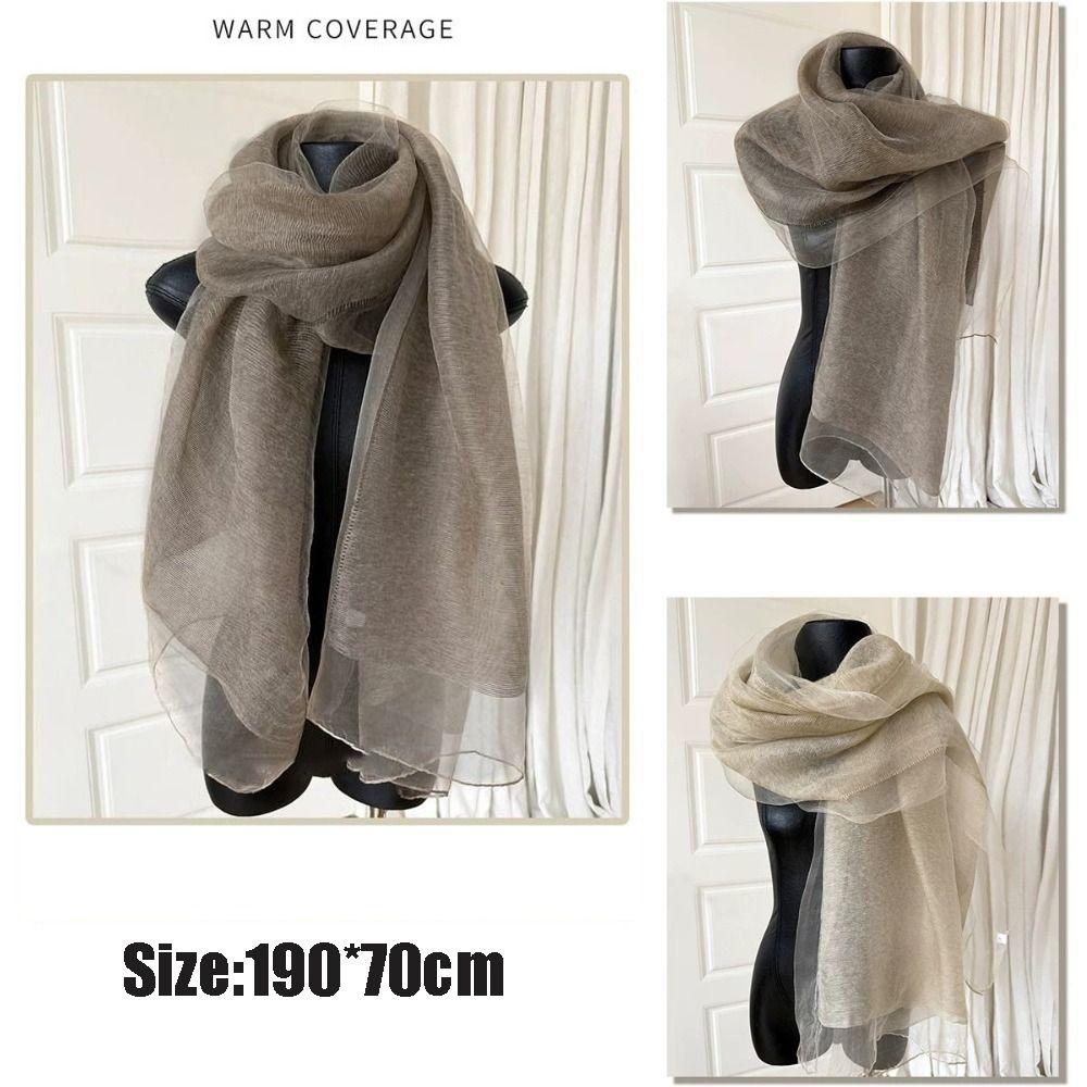 Mulberry Silk Blend Women's Scarf Lightweight Silk Scarf New Fashion Shawl Spring Autumn Outfit