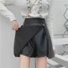 2023 Autumn/Winter High Waist PU Leather A-Line Skirt: Slim, Hip-Covering, Fashionable Korean Style