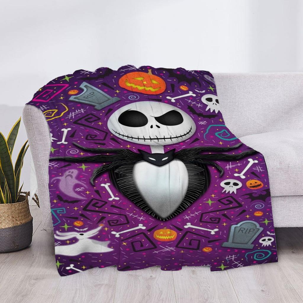 Cute Blanket Nightmare Before Chritsmas Fluffy Soft Blankets & Throws Plaid Luxury Cover Throw Sofa Knee Microfiber Star H Anime