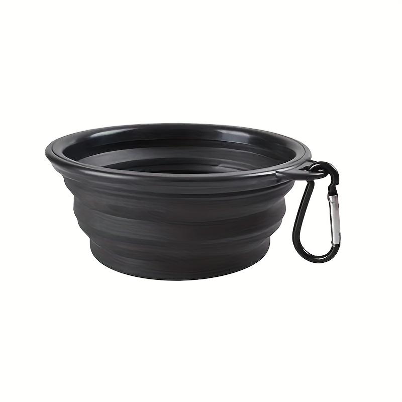 

Foldable Pet Bowl Portable Plastic Dog & Cat Water Bowl with Carrying Handle, Durable Lightweight Design for Camping, Travel, Home Use S-350ml чёрный