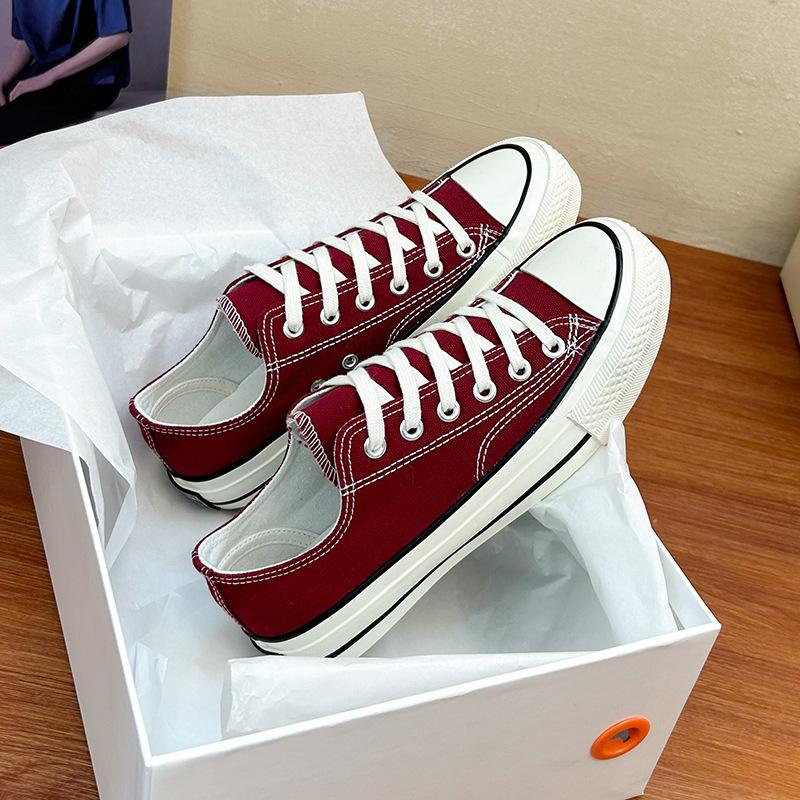 Autumn student's low-top canvas shoes women's classic versatile ins board shoes retro casual single shoes