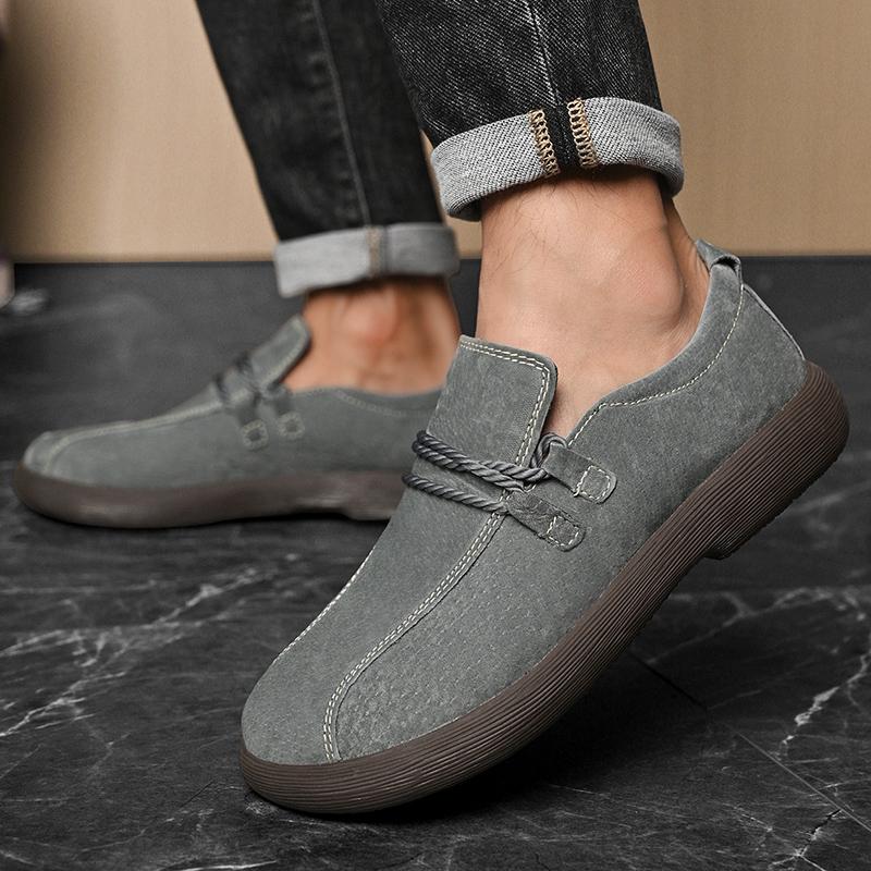 

Мужские коричневые мокасины, обувь для хайкинга, ручная работа, серые туфли для вождения, повседневная обувь с широким носком, большие размеры 46 серый