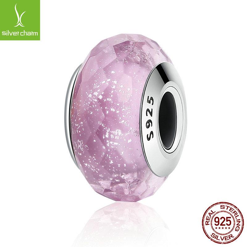 S925 Sterling Silver Bracelet with Shining Cut Glass Beads - DIY Bead Jewelry Accessories