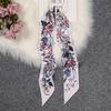 Summer scarf hairband for women with versatile kidnapping long streamers elegant fashionable narrow strips tied with small scarf