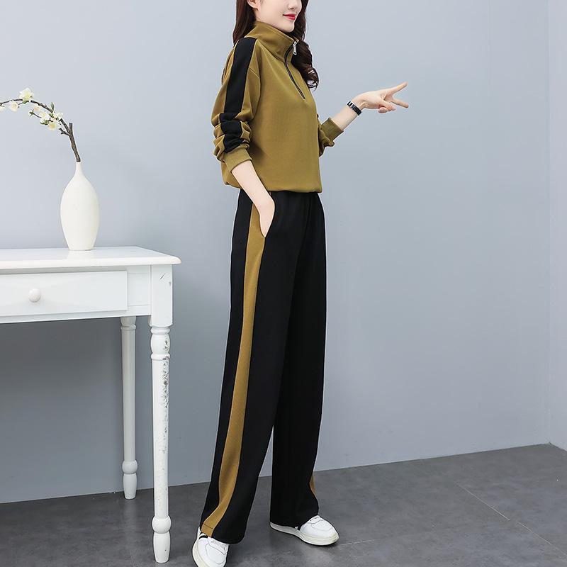 2024 Women's Early Autumn Casual Sportswear Set: Fashionable Age-Reducing Two-Piece for a Slightly Plump Silhouette