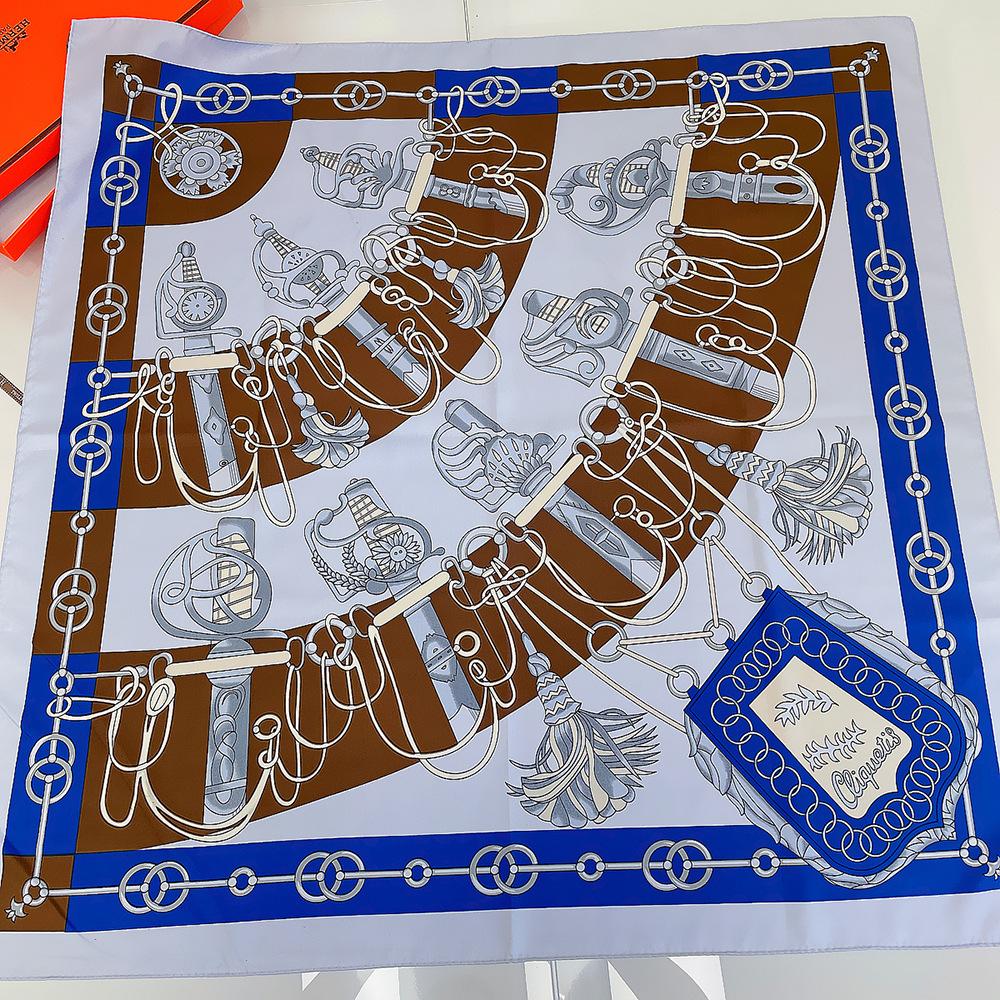 Manual Hand Rolled Twill Silk Scarf Women Shawls Luxury Design Sun Protection Hijab Fashion Square Scarves Neckerchief