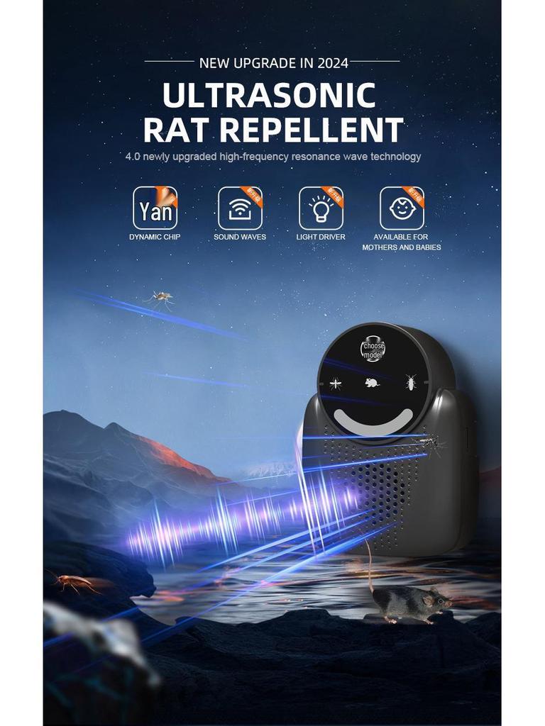 Ultrasonic Smart Pest Repeller: Mouse & Mosquito Control Device