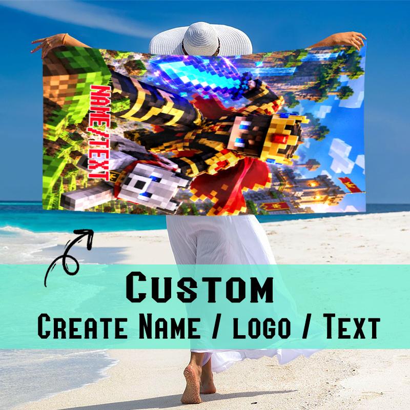 Animal Bee Soft Beach Towel Custom Name Text Towel Portable Beach Pool Travel Beach Towel Beach Outdoor Camping Outdoor Pool Towel Absorbent Bath Towe