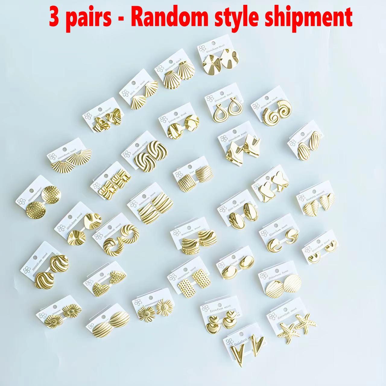 

Элегантные женские серьги-гвоздики большого размера, винтажная текстура в виде линий, геометрический дизайн в виде сердца и цветов, ювелирные изделия для женщин, стиль случайная доставка