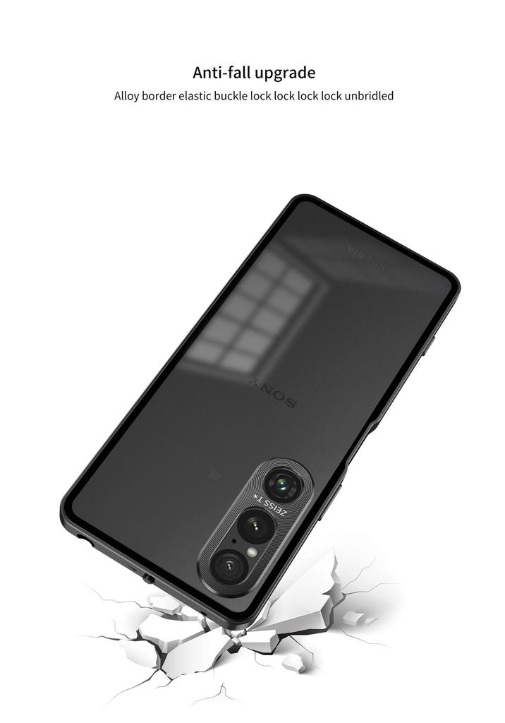 Single-Sided Metal Phone Case with Spring Buckle for Sony Xperia 1VII/1V/6th/4th Gen