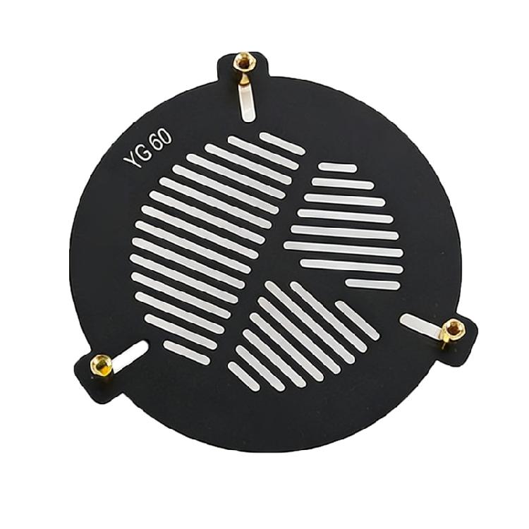 Leghe di Alluminio Maschera di Bahtinov Messa a Fuoco Piastra a Spina di Pesce 60/80/100/140/200/270mm Accessori Astronomici Piastra Metallica a Spina di Pesce