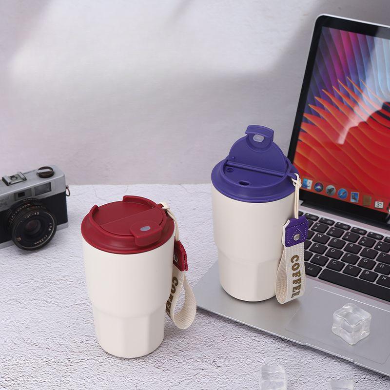 New High Appearance Level Octagon Coffee Cup Stainless Steel Double-layer Vacuum Insulated Cup Outdoor Portable Accompanying Cup