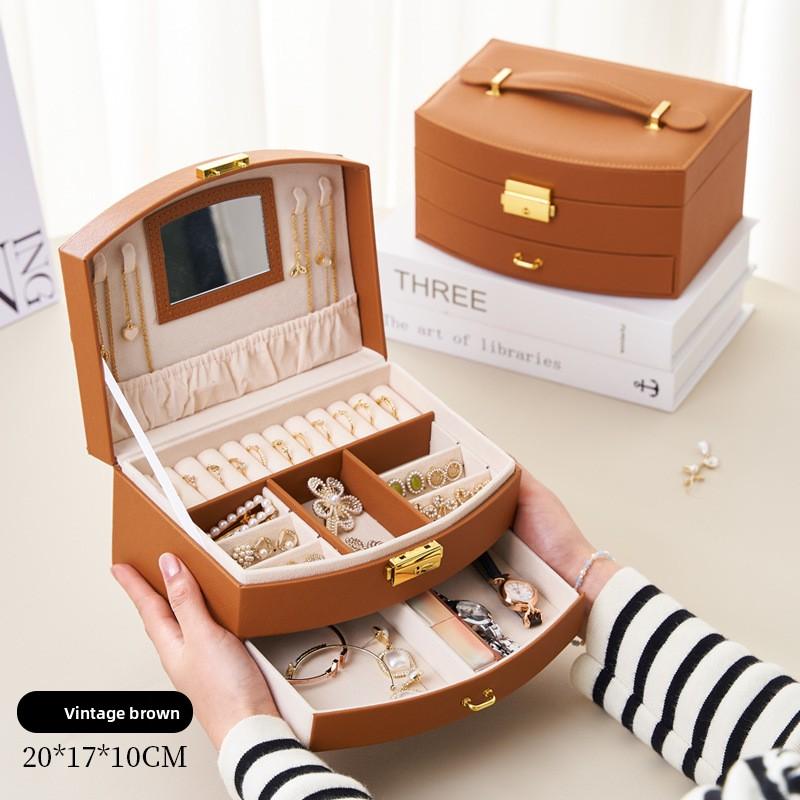 Multi-layer Locked Jewelry Box Jewelry Storage Box Princess Children's Jewelry Box