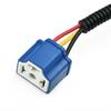 H4 Socket Connector Wiring Harness Blue+Black Plastic+Ceramic Male & Female