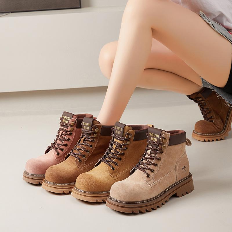 New Boots, Women's Shoes, Height-increasing, Retro Casual Sports, Mountaineering, Anti-slip Workwear, Short