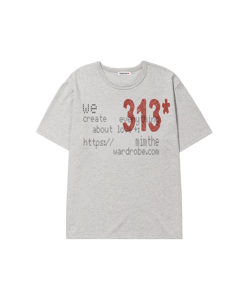Mimdeowodeulobeu 313 Printed T-Shirt_Gray