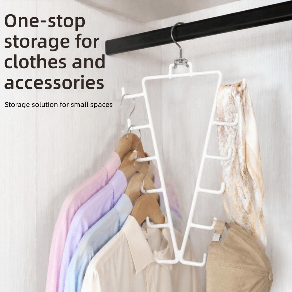 Space Saving Double Sided Hanger Metal Hat Rack Durable V Shaped Hanger  for Wardrobe