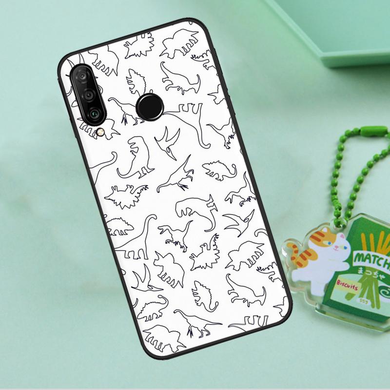 

Skeleton Dinosaur Pattern For Huawei Nova 8i 11i 12i 12s 9 10 SE Y90 Y60 Y70 Y72 Y61 Y91 P20 P30 P40 Lite P60 Pro Case Huawei Nova 10