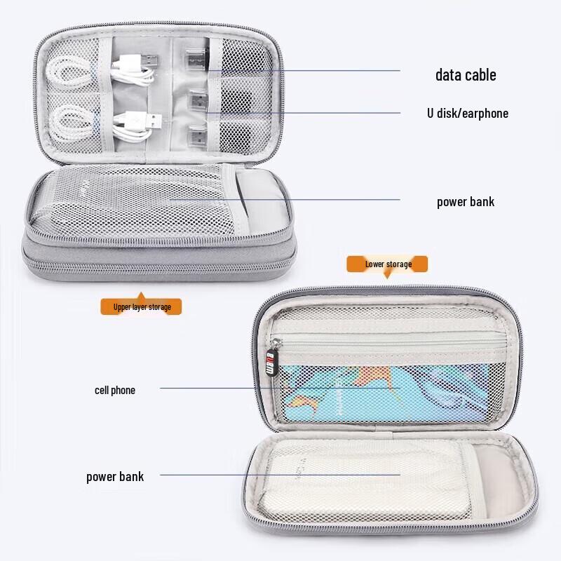 Portable Power Bank & Digital Accessories Storage Bag