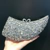 Women Gold Crystal Evening Clutch Bags WHTUOHENG Wedding Corn Party Cocktail Rhinestone Minaudiere Handbags Day Clutches Bags