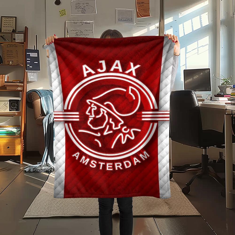 1pc Ajax Amsterdam Print Flannel Blanket, High Quality Comfortable for All Seasons, Home Decor, Warmth and Comfort, Perfect for Christmas Gifts07