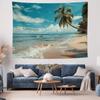 Beach Scenery Wall Tapestry  Coastal Landscape Decorative Hanging