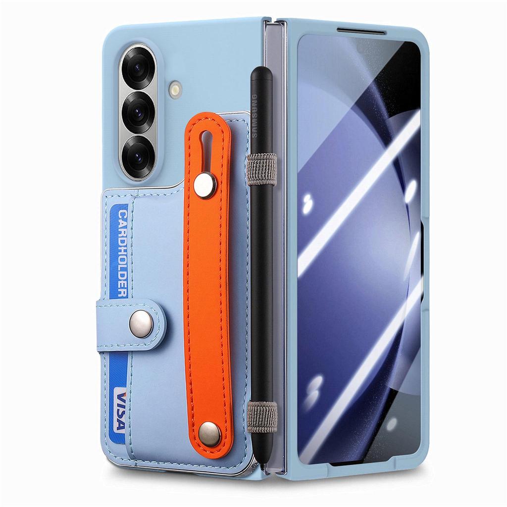 Samsung Z Fold7 Cross-Border Wristband Card Holder Case - Skin-Feel PC Shell with Integrated Film for Z Fold6