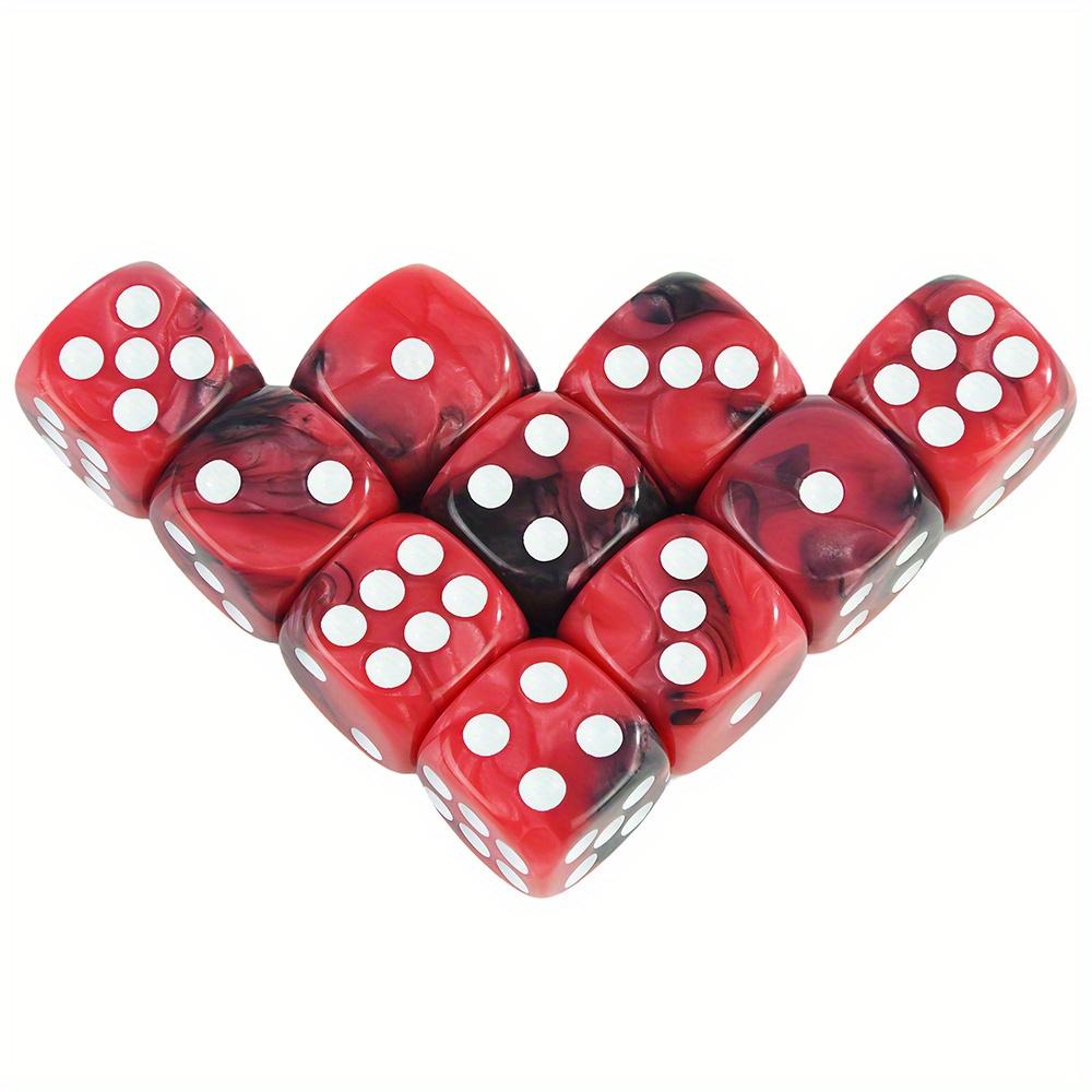 12mm D6 Acrylic Dices Mini 6-sided Two Color Cube Round Corner Game Dice for Club Party DND RPG Board Game Bar Table Accessories