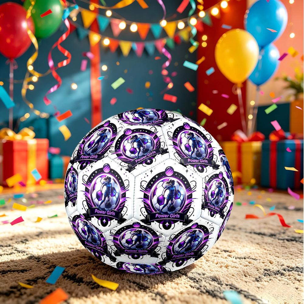 1pc Powerful Girls Soccer Size 5 Soccer Ball Professional Match Training Football Indoor &Outdoor Sports Ball Lightweight Durable c6568