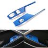 Blue For Chevrolet Camaro 2017+ Door Window Lift Button Switch Knob Cover Trim