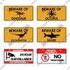 Putuo Decor Warning  Game Zone Tin Sign License Plate Plaque Metal Vintage Poster for Man Cave Pub Club Park Wall Art Decor
