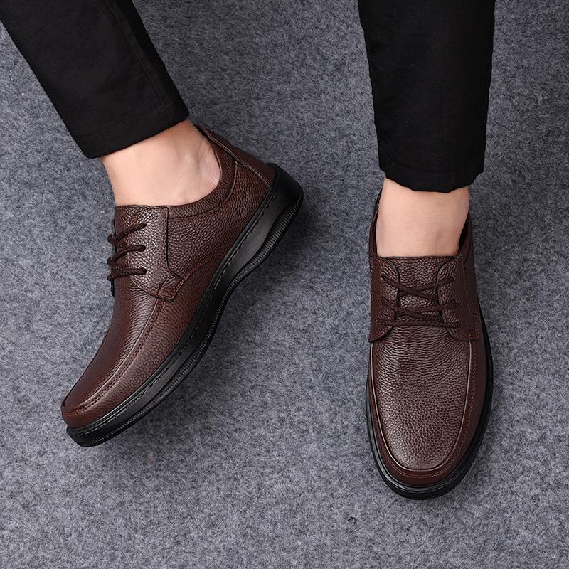 Fashion 2024 Hot Leather Shoes Mens Soft Shoes Mans Comfortable Casual Men Oxford Shoes Driving Shoes Business Office Formal Work Shoes