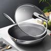 KOBACH 32cm 316L Edelstahl Wabenstruktur Antihaft Wok