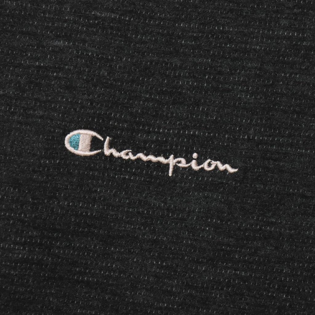 Champion Long Sleeve Heather Size Round UV Graphic Logo Print Women's T-Shirt, Black, M, CW-AS403, Neck, Quick-Drying, Protection, Water-Repellent,