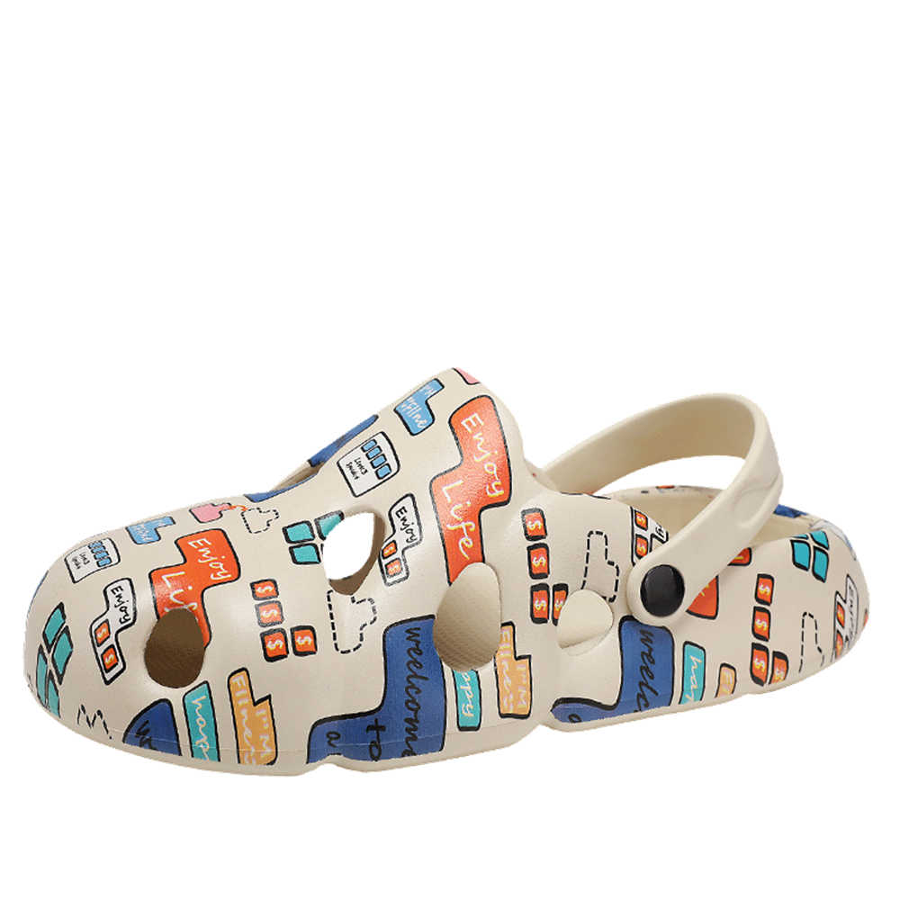 Fashion Closed Toe Half Slippers For Men's House Loafer Men Shoes Transparent Sandals Sneakers Sport Funky Trainers Tenismasculine